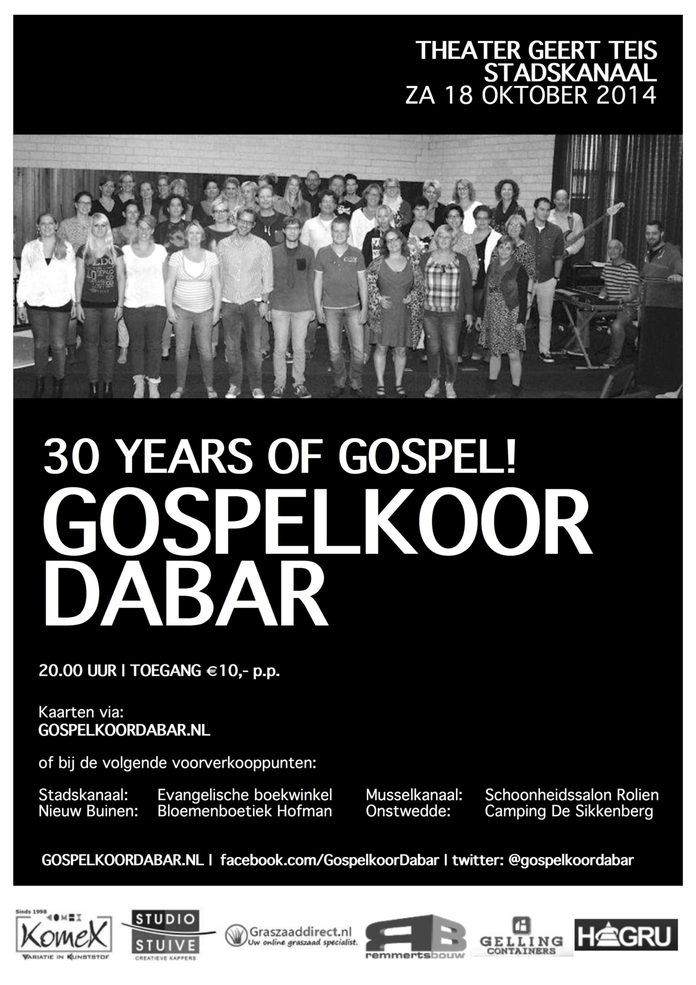 30 years of gospel 2014 zwart wit
